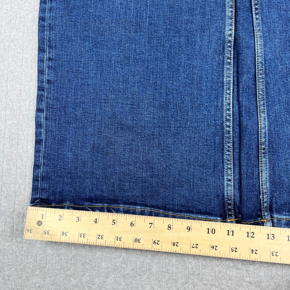 New Zara baggy Wide Leg Bootcut Jeans Women 8/32x33 Blue High Rise Flare Y2K 90s - Picture 7 of 13